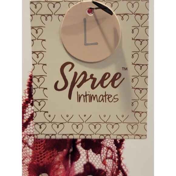 NWT Spree Intimates 2-Piece Lingerie Set, L (Fits XL)  Cherry Love Style 2650BD - Picture 5 of 6